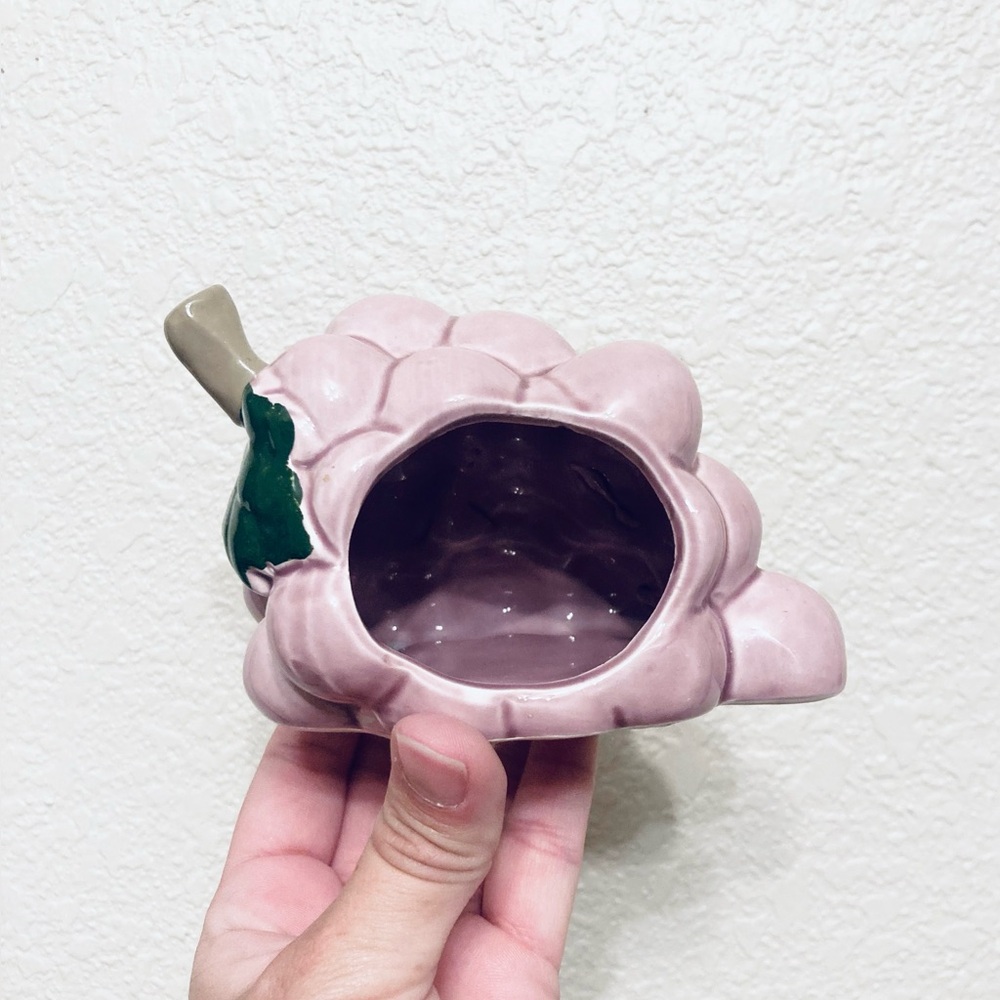 Grapes Hand Painted Purple Ceramic Scouring Pad Sponge Holder kitchen decor